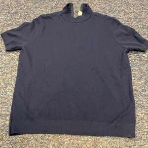 Navy Blue zip up turtleneck sz. S